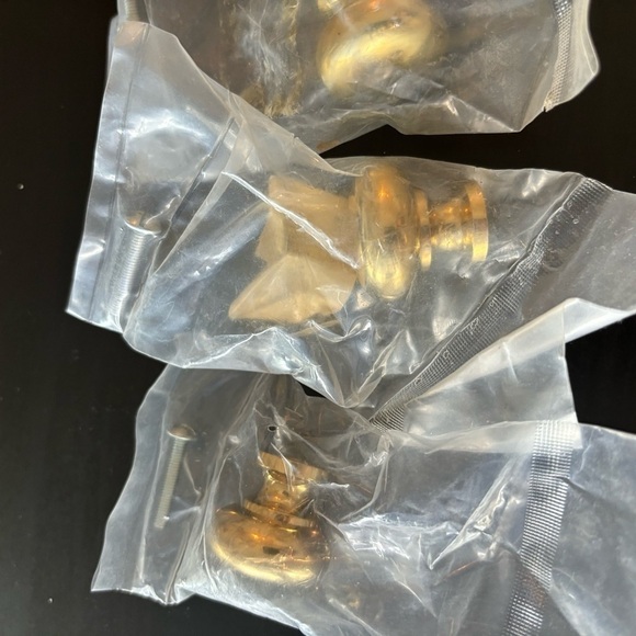 Set of 2 cabinet door knobs Solid brass. New - Picture 2 of 11